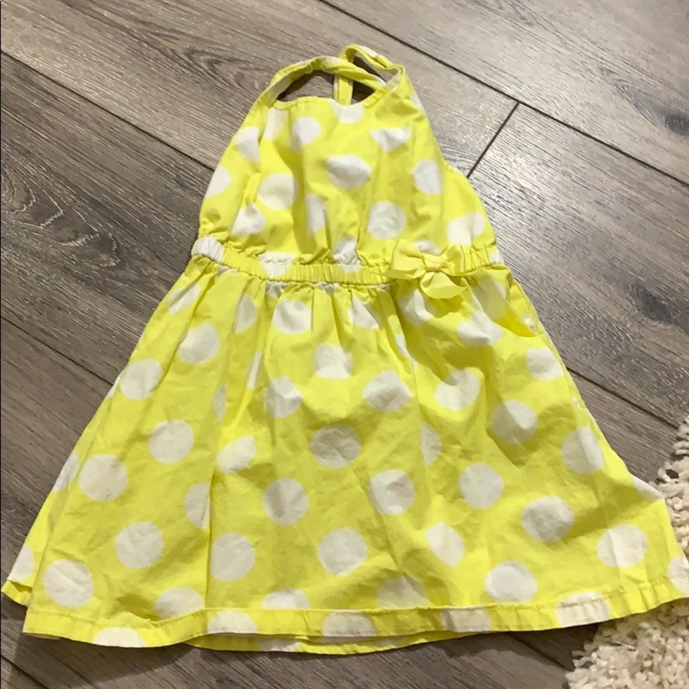 4 t yellow polka dot dress
